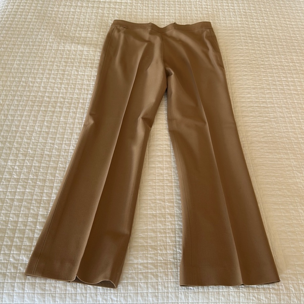 Wool blend camel pant